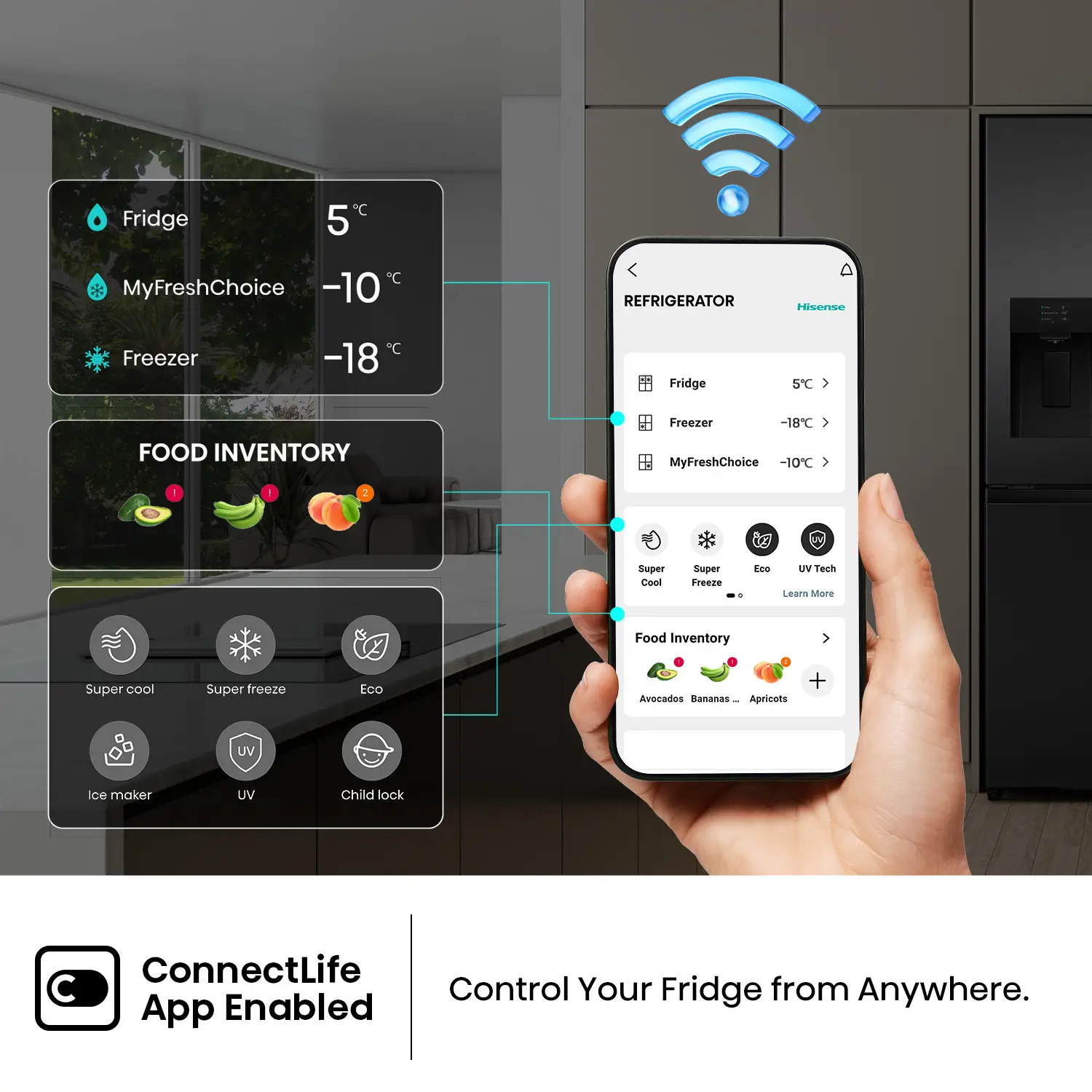 Hisense 615L PureFlex French Door Fridge HRCD615TBW - Image 11