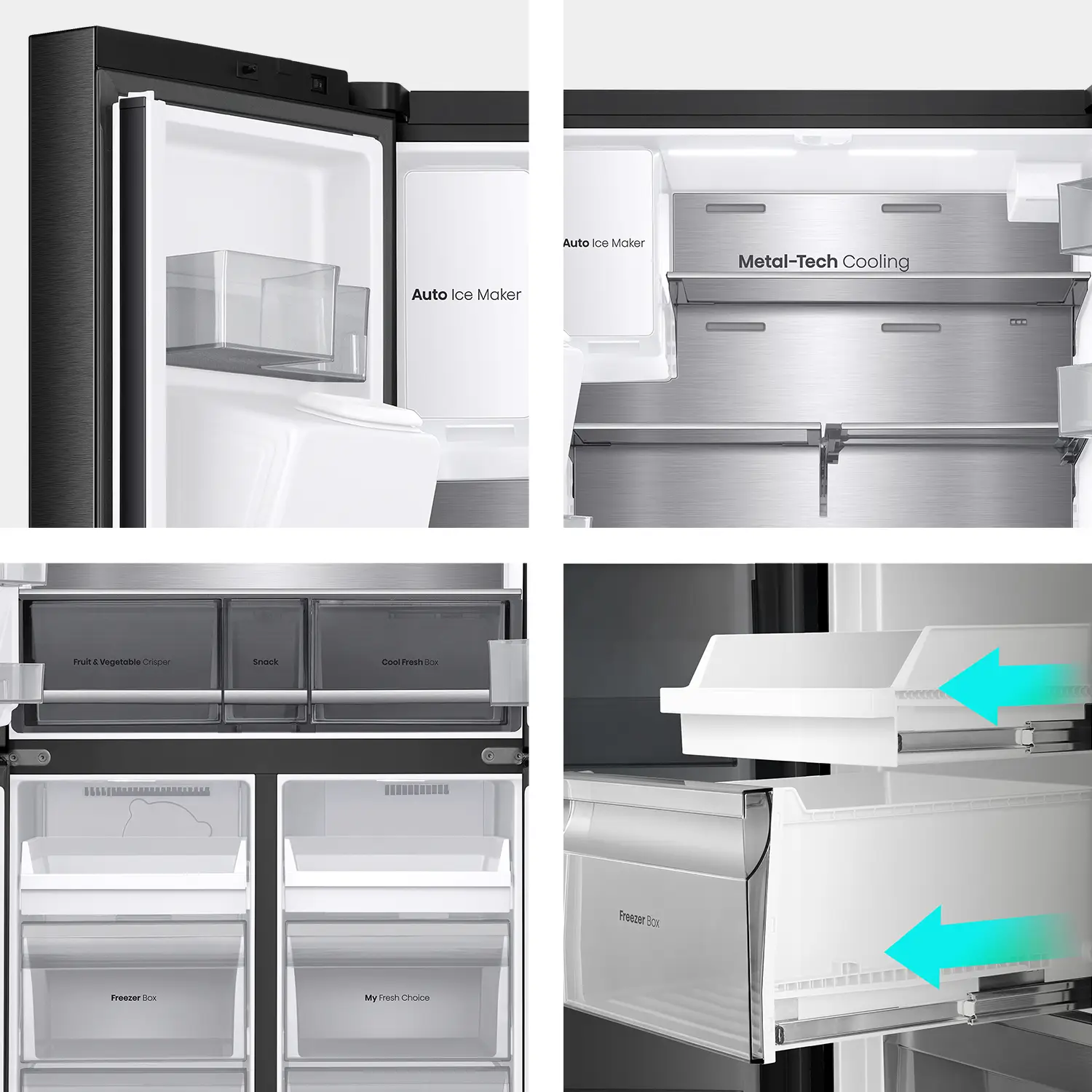 Hisense 615L PureFlex French Door Fridge HRCD615TBW - Image 3