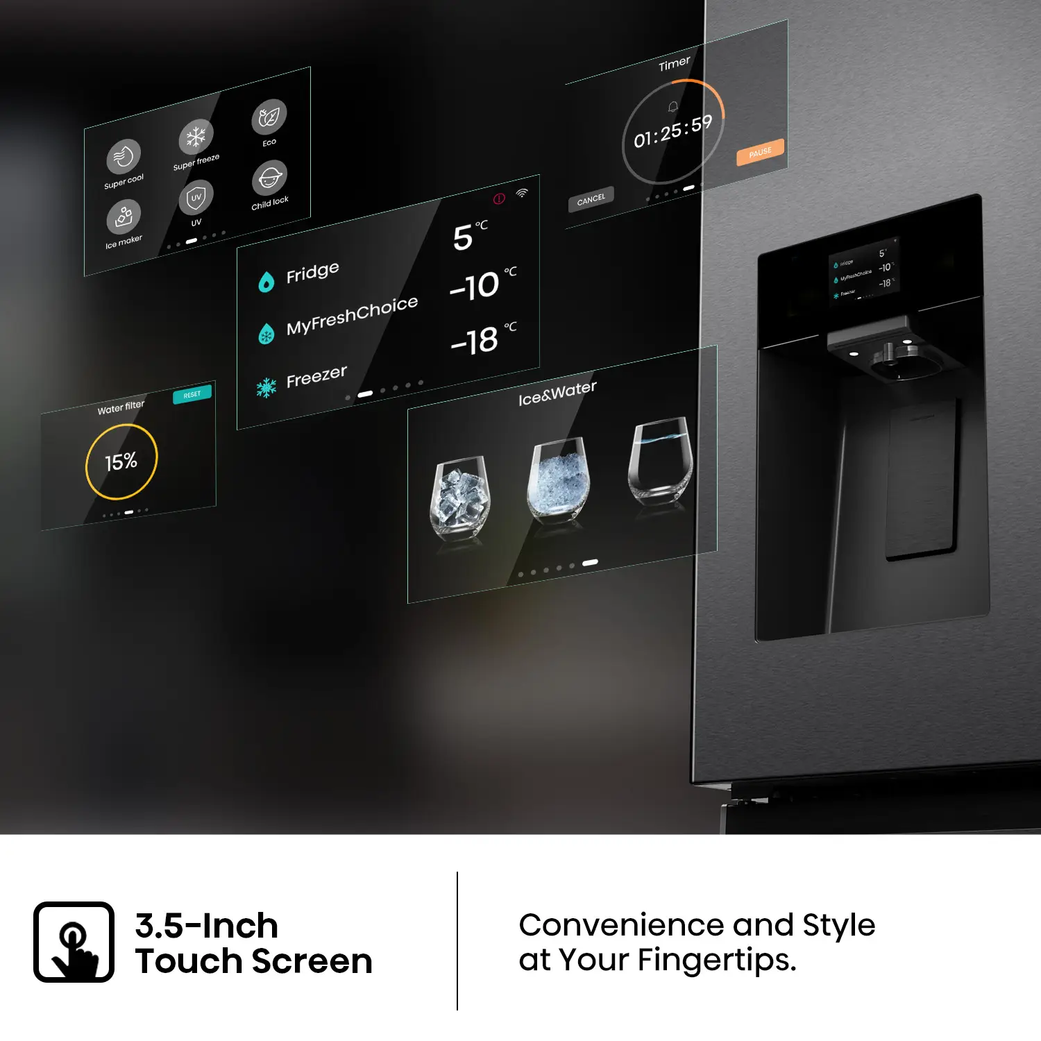 Hisense 615L PureFlex French Door Fridge HRCD615TBW - Image 8
