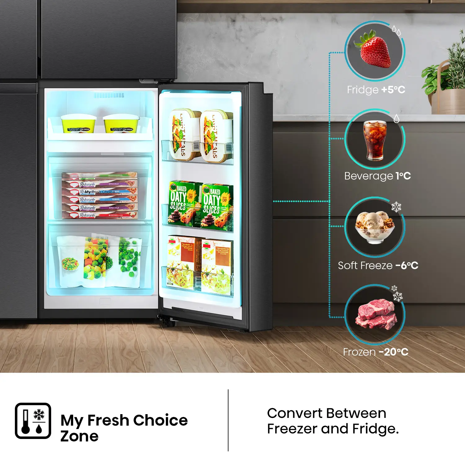 Hisense 615L PureFlex French Door Fridge HRCD615TBW - Image 10