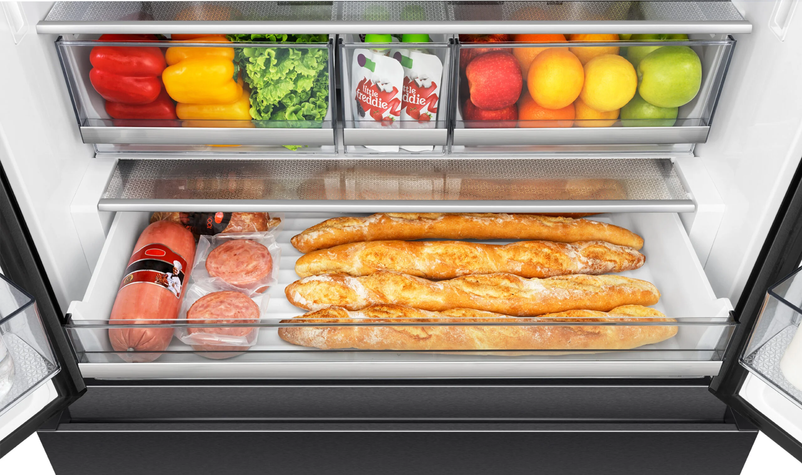 Hisense HRFD634BW 634L PureFlat French Door Fridge - Dark Steel - Image 9