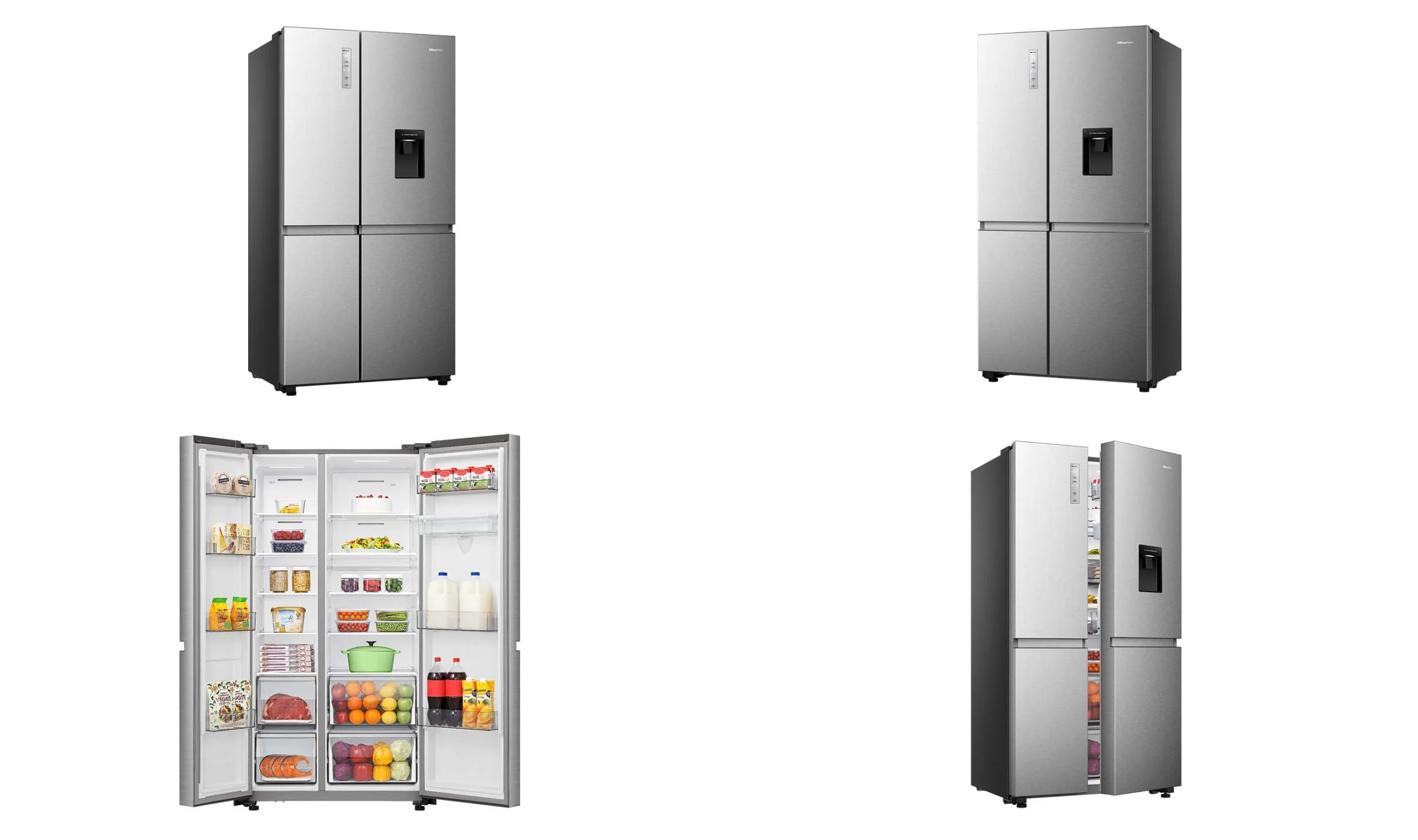 Hisense HRSBS649SW 649L Side-by-Side Fridge - Stainless Steel - Image 2