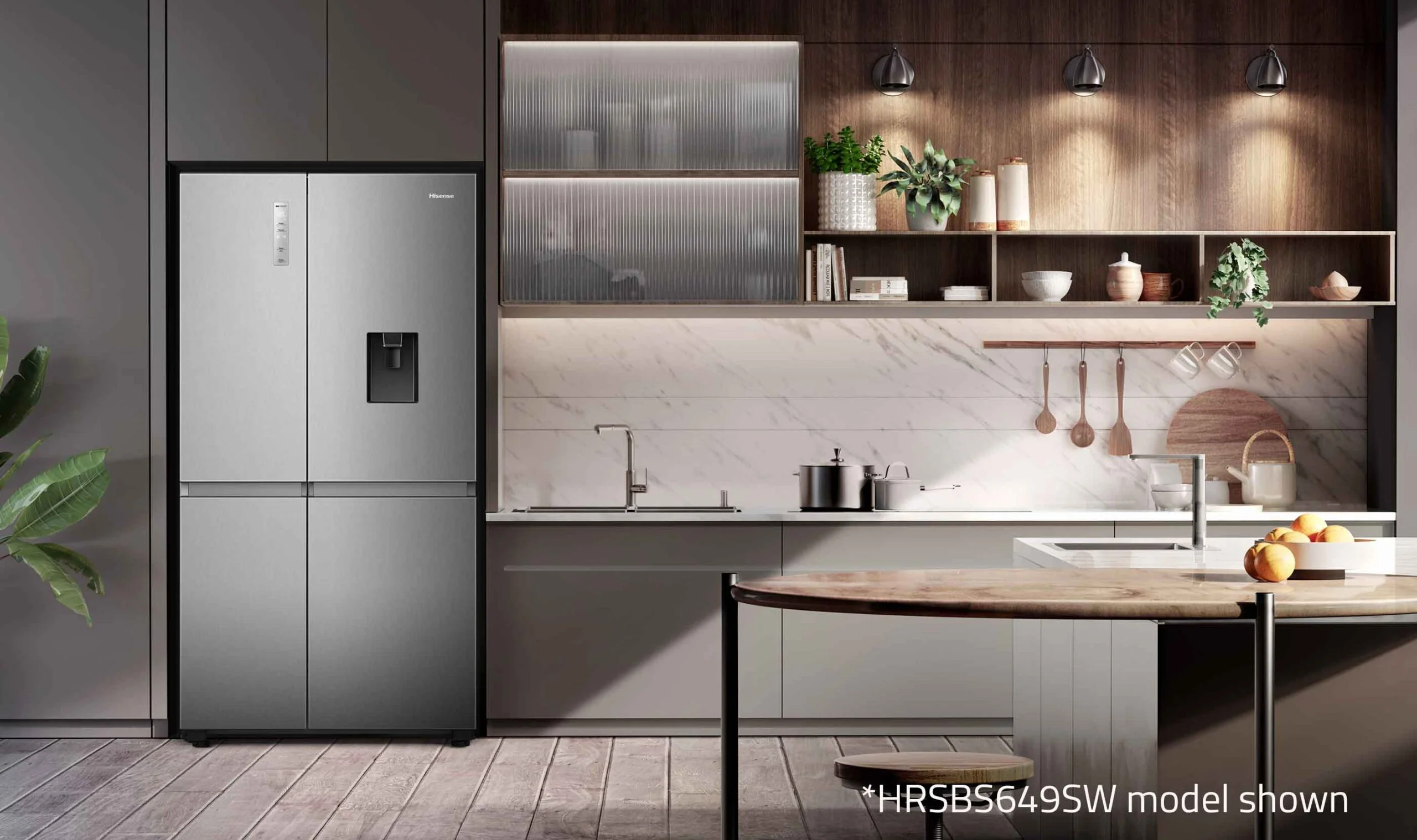 Hisense HRSBS649SW 649L Side-by-Side Fridge - Stainless Steel - Image 4