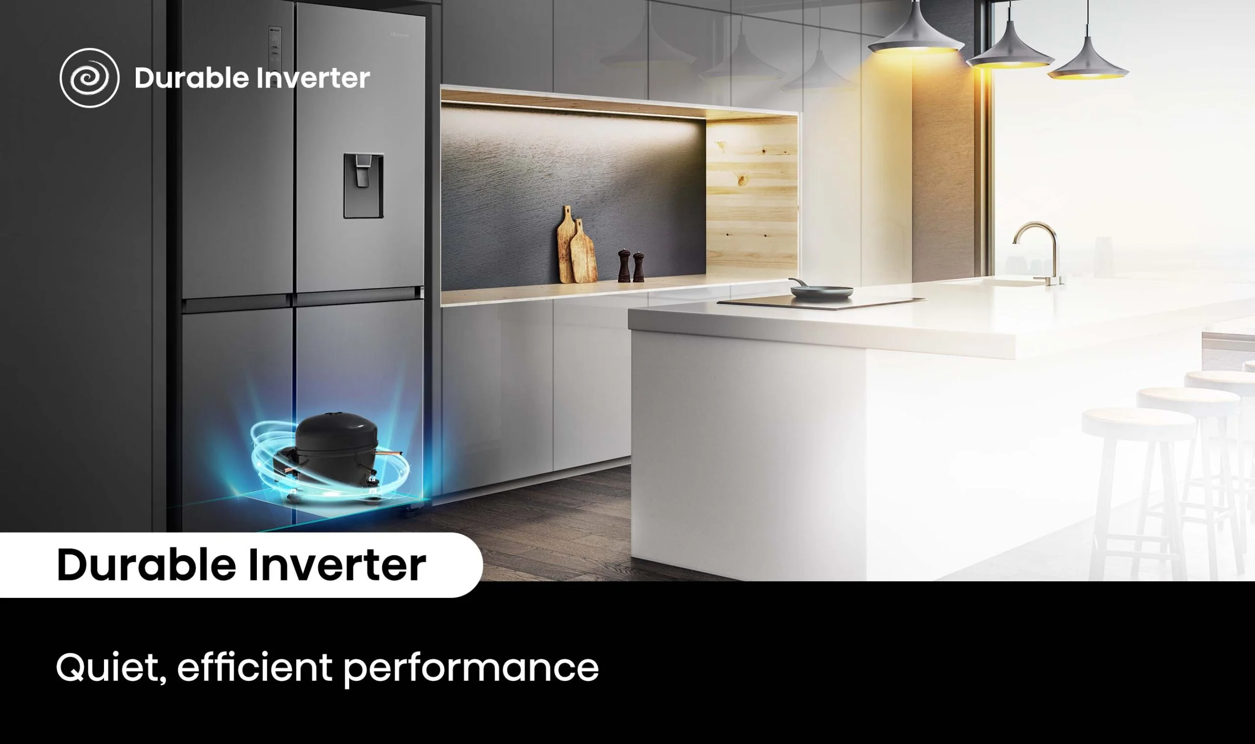 Hisense HRSBS649SW 649L Side-by-Side Fridge - Stainless Steel - Image 5