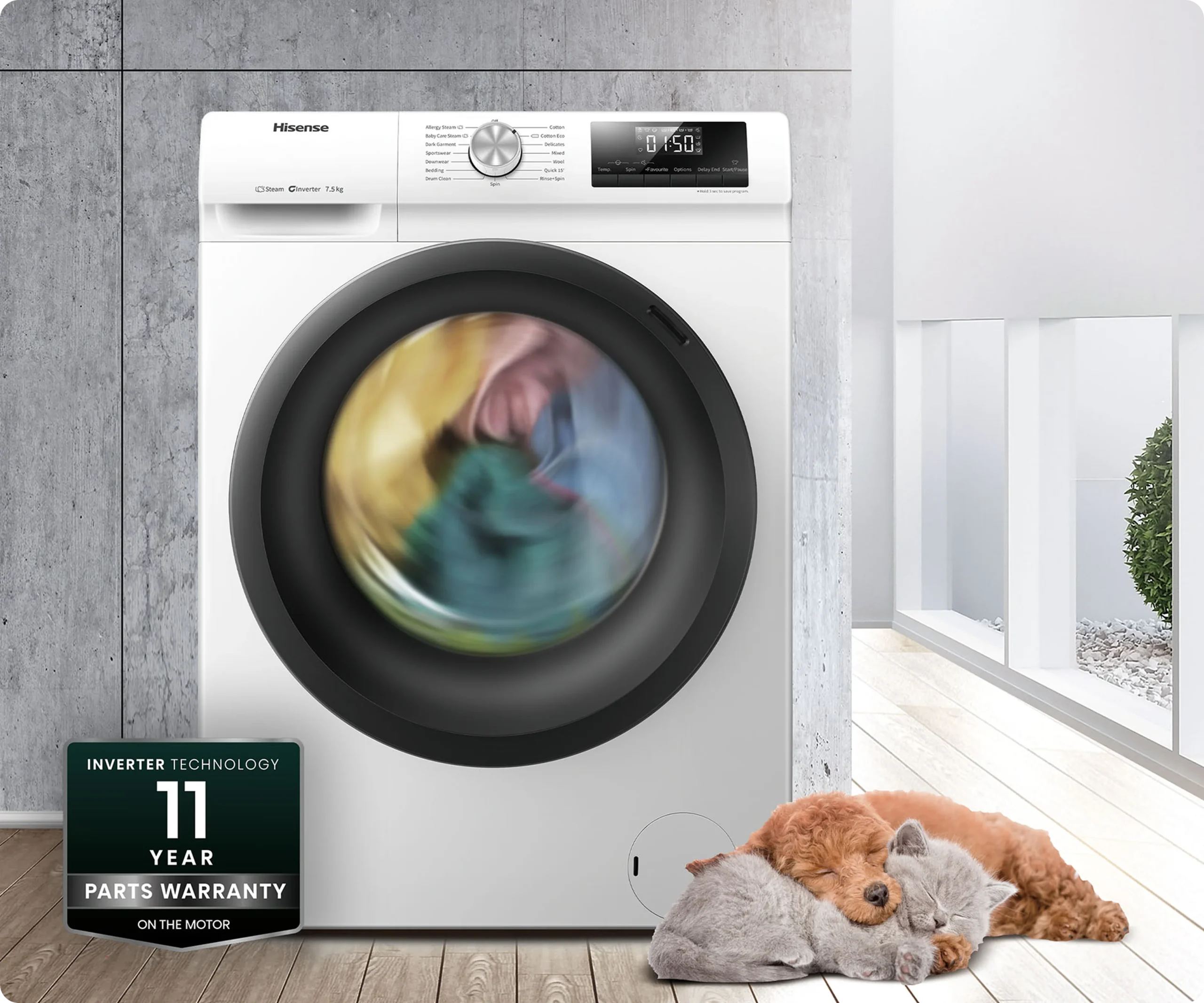Hisense HWFS37514W2 Series 3 7.5kg Front Load Washer - Image 11