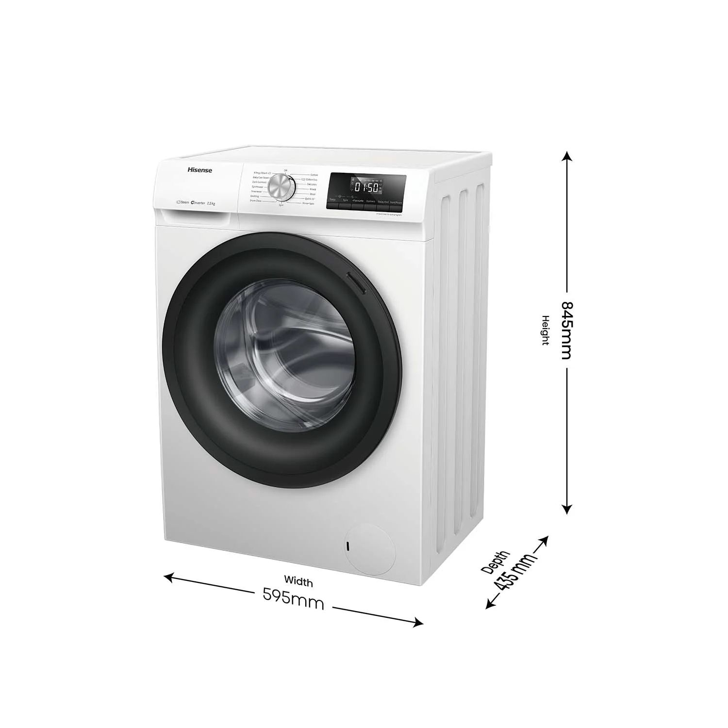 Hisense HWFS37514W2 Series 3 7.5kg Front Load Washer - Image 3