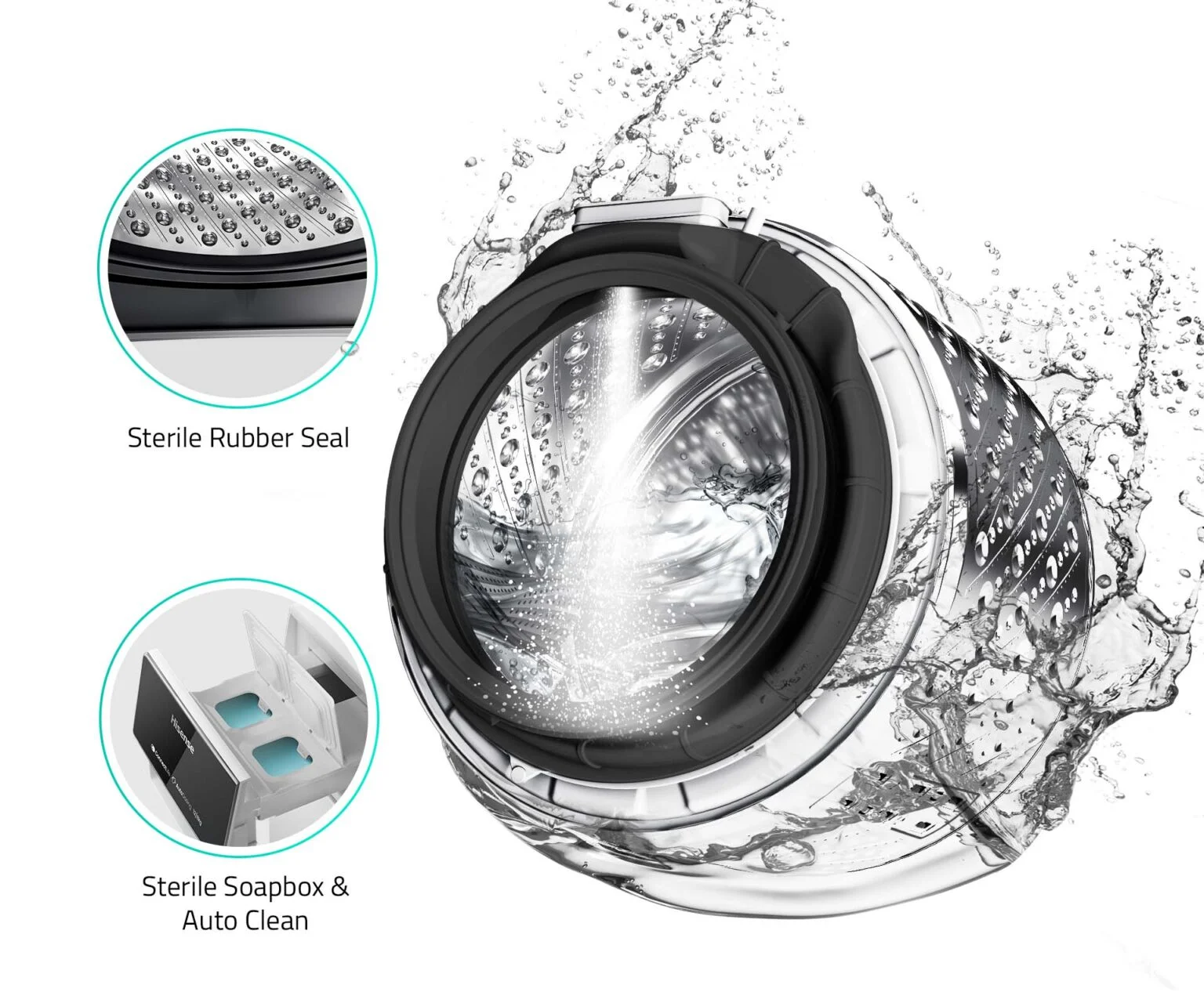Hisense HWFS1015AB Series 7 10kg Front Load Washer - Image 16